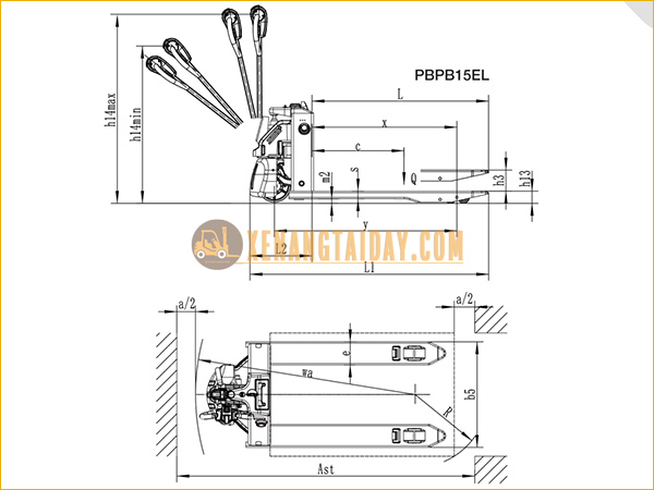 Xe nâng tay điện thấp tự động 1.5 tấn MLift MỚI 100%